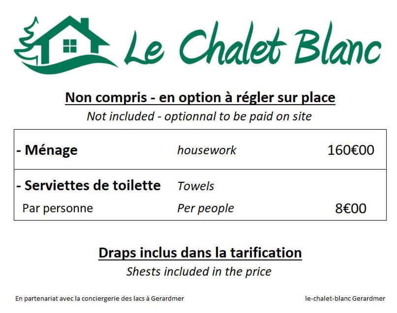 Le Chalet Blanc - Jacuzzi / Piscine / Sauna Gérardmer Exteriör bild